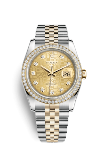 Rolex 116243-0004 : Datejust 36 Rolesor Yellow Diamond / Jubilee / Champagne Computer