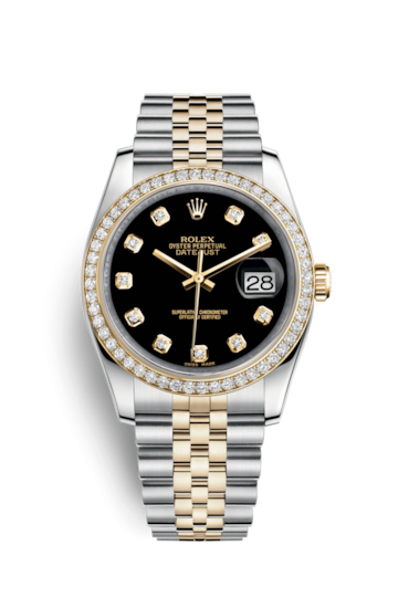 Rolex 116243-0016 : Datejust 36 Rolesor Yellow Diamond / Jubilee / Black Diamond