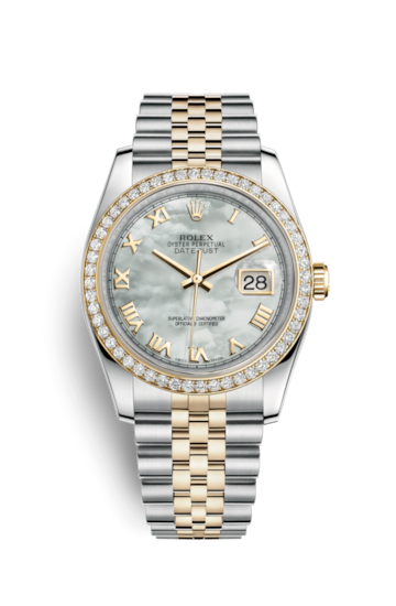 Rolex 116243-0017 : Datejust 36 Rolesor Yellow Diamond / Jubilee / MOP Roman