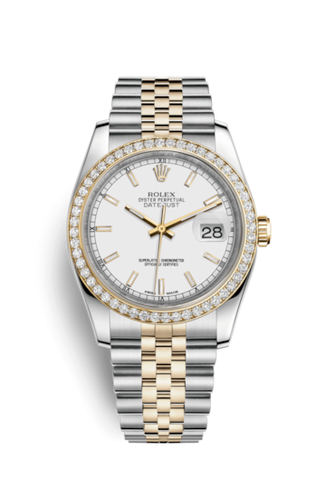 Rolex 116243-0063 : Datejust 36 Rolesor Yellow Diamond / Jubilee / White