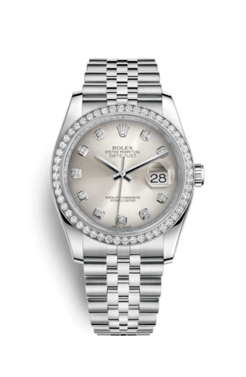 Rolex 116244-0001 : Datejust 36 Stainless Steel Diamond / Jubilee / Silver Diamonds