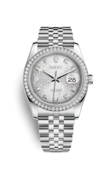 Rolex 116244-0008 : Datejust 36 Stainless Steel Diamond / Jubilee / Silver Computer