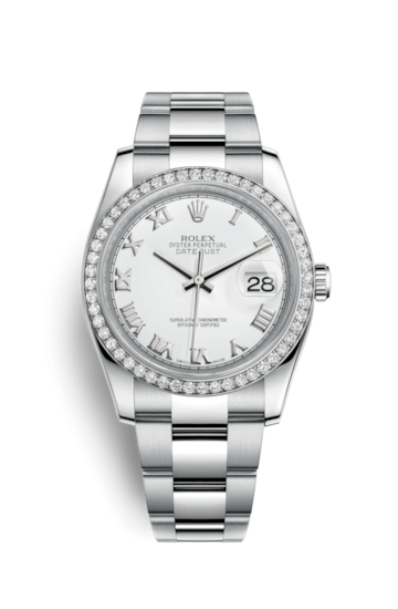 Rolex 116244-0023 : Datejust 36 Stainless Steel Diamond / Oyster / Silver