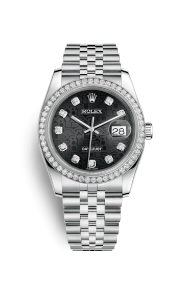 Rolex 116244-0029 : Datejust 36 Stainless Steel Diamond / Jubilee / Black Computer