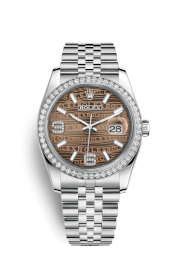 Rolex 116244-0034 : Datejust 36 Stainless Steel Diamond / Jubilee / Bronze Wave