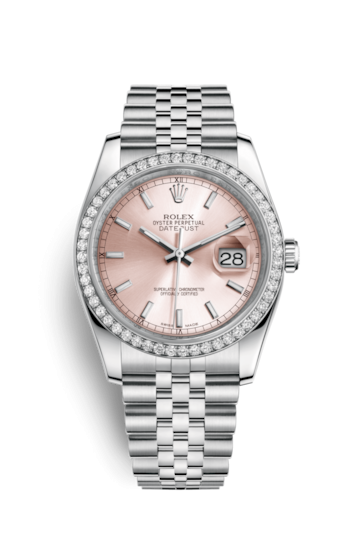 Rolex 116244-0050 : Datejust 36 Stainless Steel Diamond / Jubilee / Pink