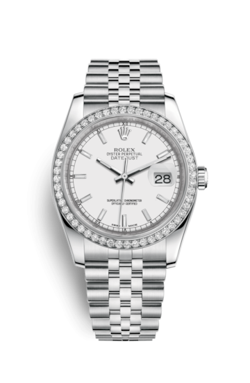 Rolex 116244-0064 : Datejust 36 Stainless Steel Diamond / Jubilee / White