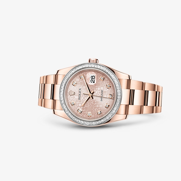Rolex 116285bbr-0011 : Datejust 36 Everose Baguette / Oyster / Pink Computer