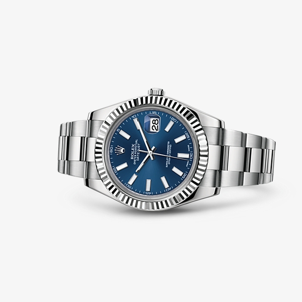 Rolex 116334-0005 : Datejust II Fluted Blue