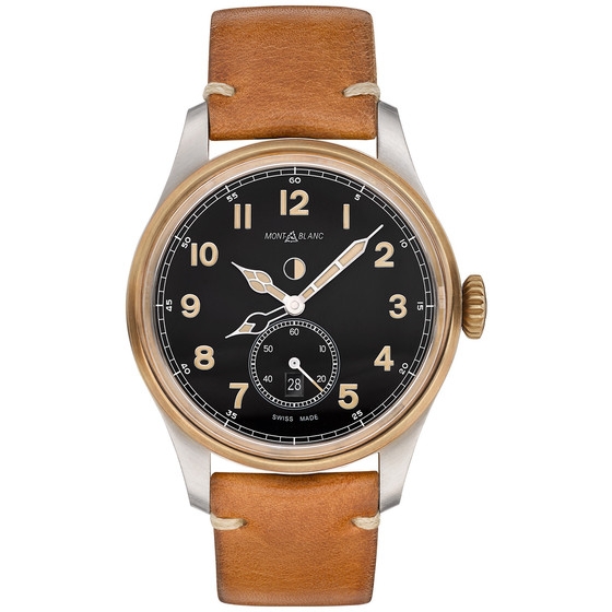 Montblanc 116479 : 1858 Automatic Dual Time Stainless Steel / Bronze / Black