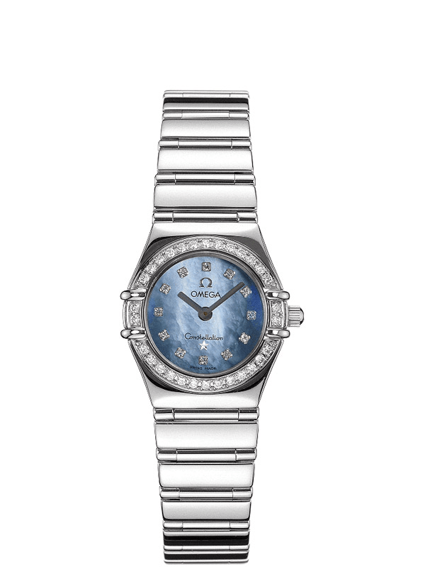 Omega 1165.77.00 : Constellation Quartz 22.5 My Choice White Gold / Diamond / Blue MOP