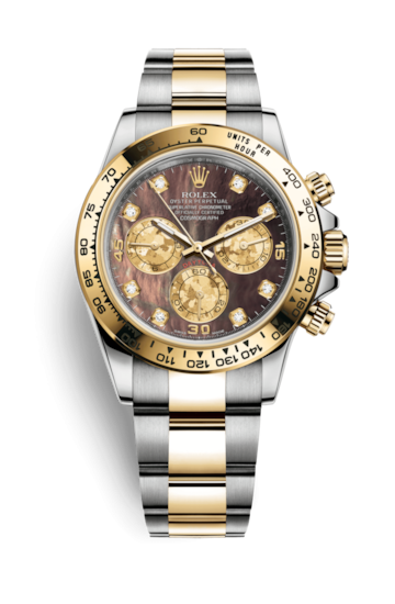 Rolex 116503-0009 : Cosmograph Daytona Stainless Steel / Yellow Gold / Black MOP Diamond