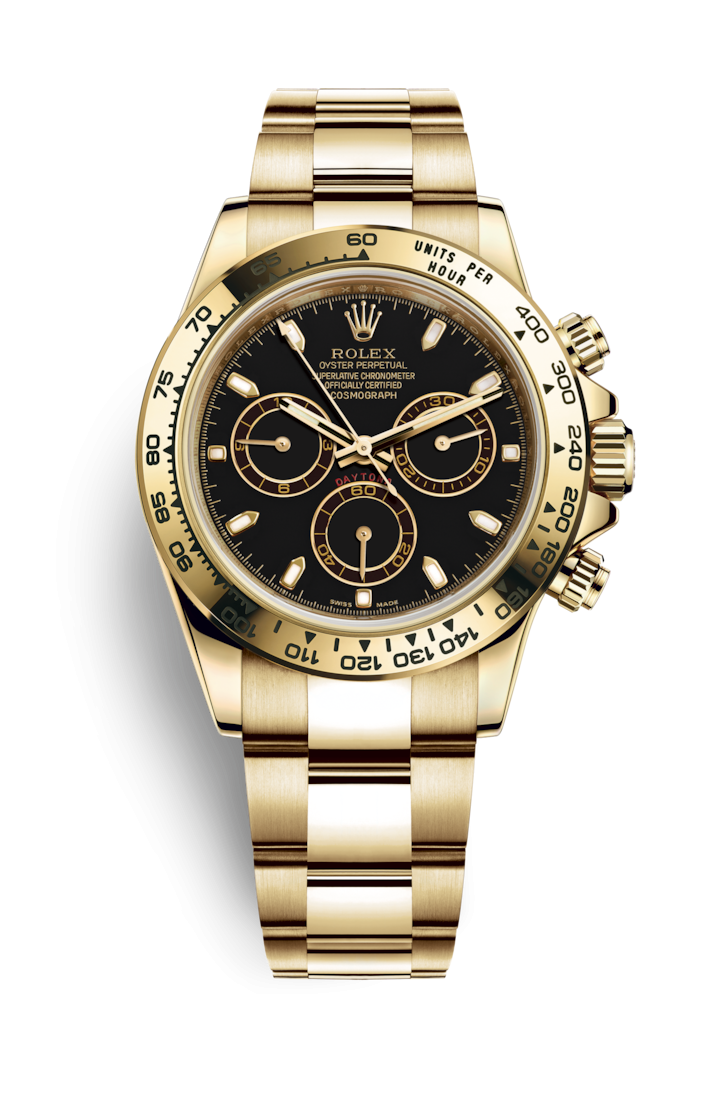 Rolex 116508-0004 : Cosmograph Daytona Yellow Gold / Black