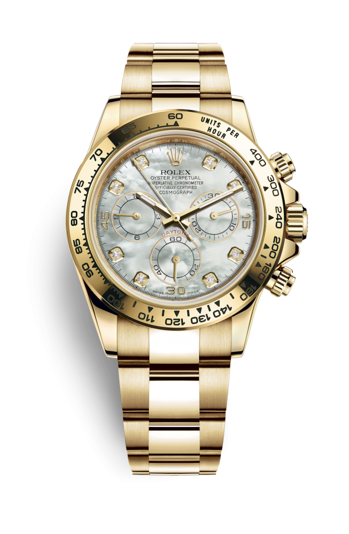 Rolex 116508-0007 : Cosmograph Daytona Yellow Gold / MOP Diamond