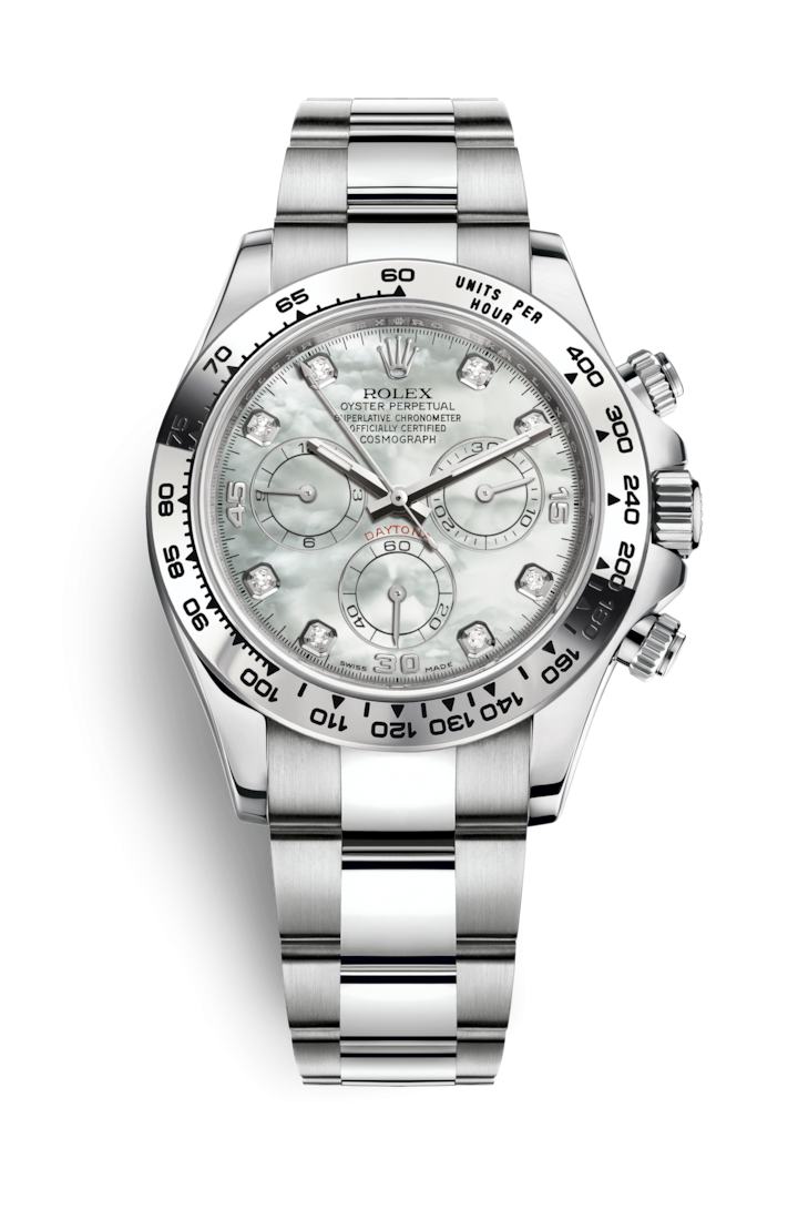 Rolex 116509-0064 : Cosmograph Daytona White Gold / MOP Diamond
