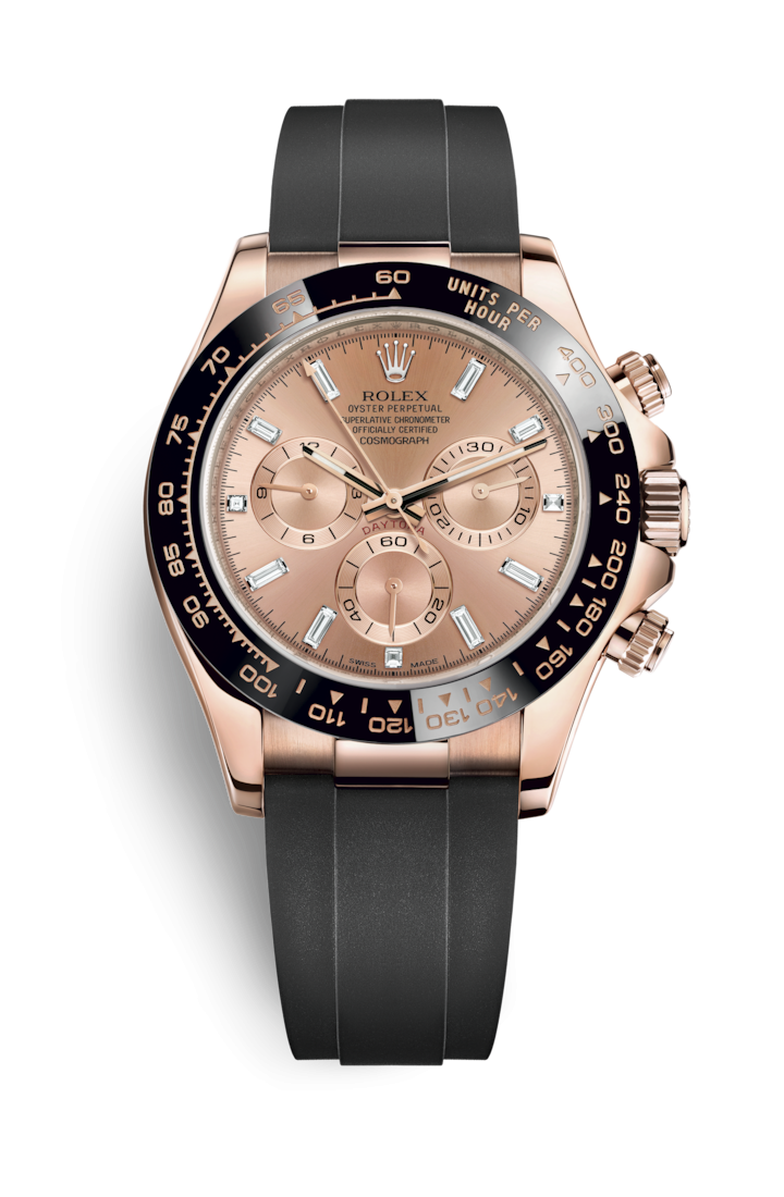 Rolex 116515LN-0016 : Cosmograph Daytona Everose / Cerachrom /  Pink - Baguette / Oysterflex