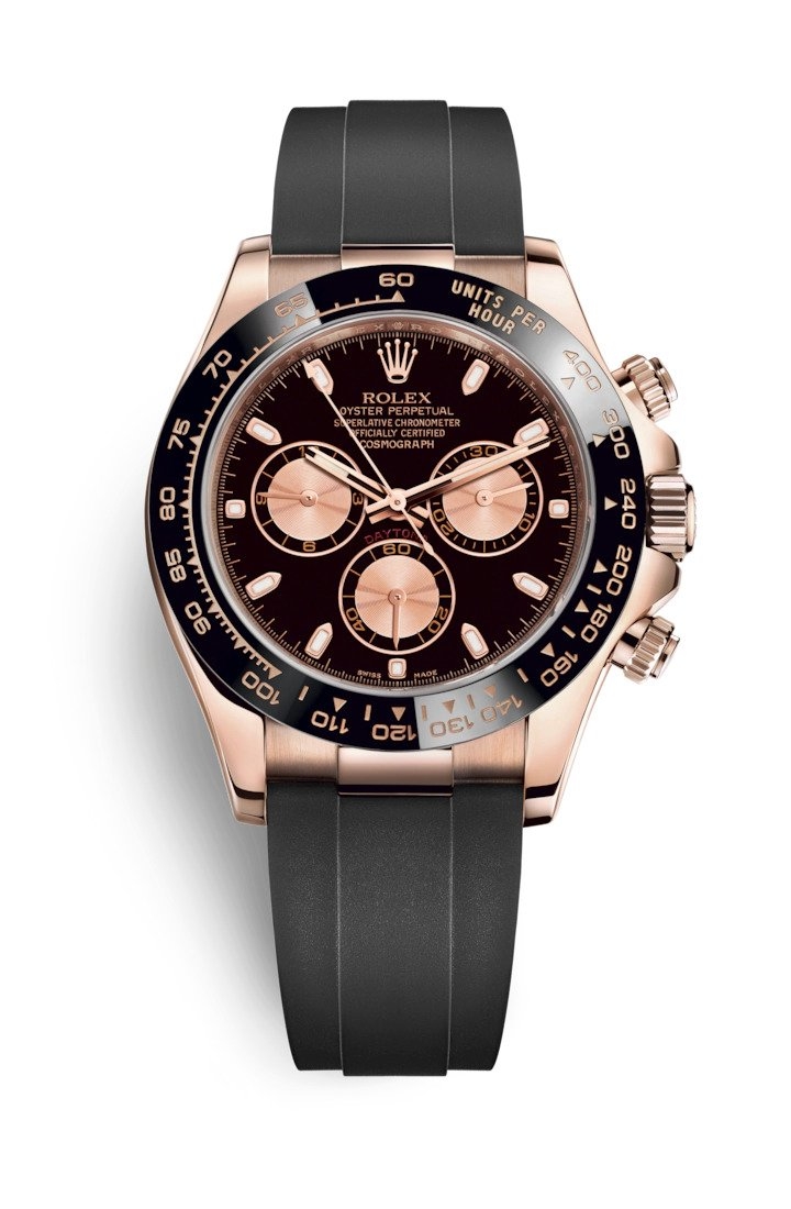 Rolex 116515LN-0017 : Cosmograph Daytona Everose / Cerachrom / Black / Oysterflex