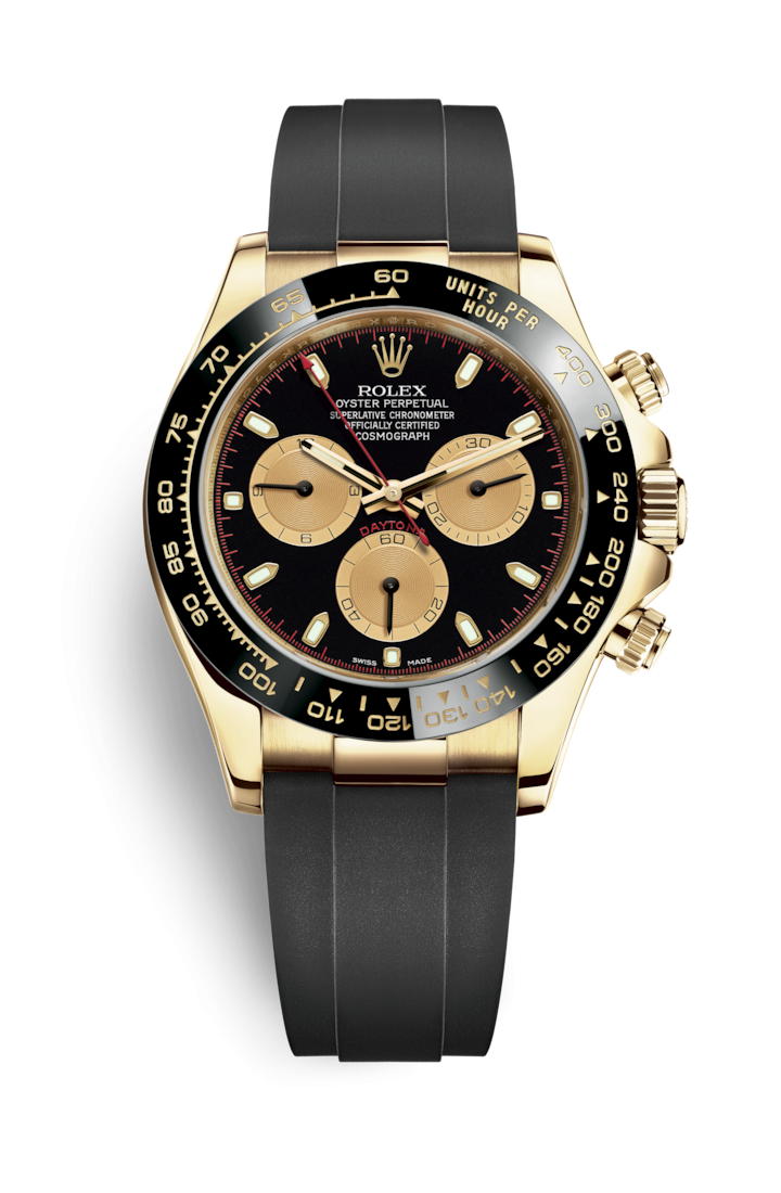 Rolex 116518LN-0039 : Cosmograph Daytona Yellow Gold / Cerachrom / Black / Oysterflex