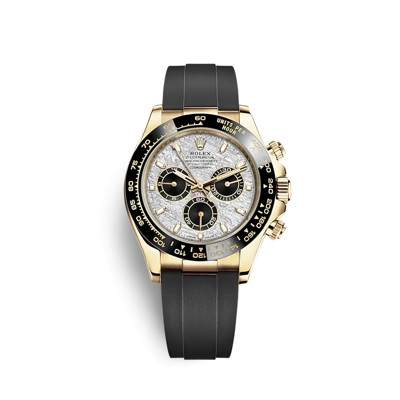Rolex 116518LN-0076 : Cosmograph Daytona Yellow Gold / Cerachrom / Meteorite / Oysterflex