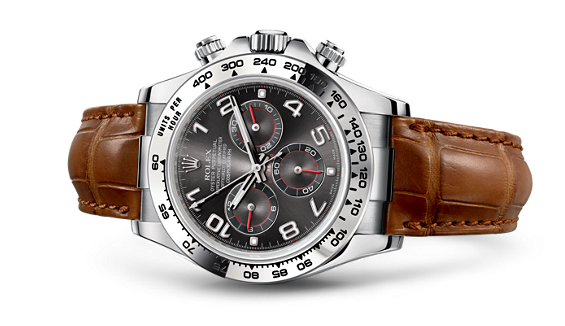 Rolex 116519-0163 : Cosmograph Daytona White Gold / Grey / Strap