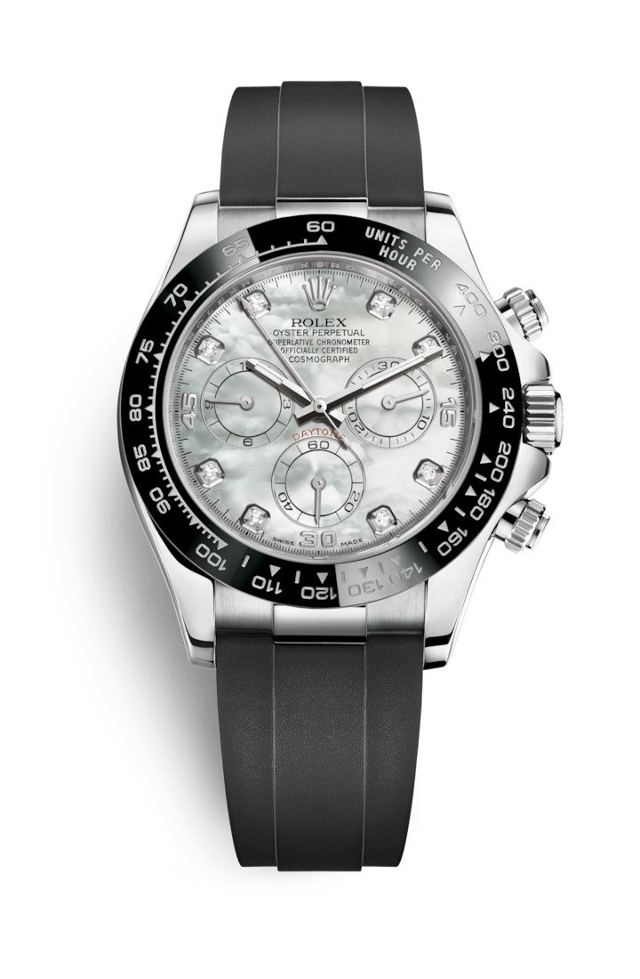 Rolex 116519LN-0026 : Cosmograph Daytona White Gold / Cerachrom / MOP Diamond / Oysterflex
