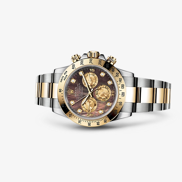 Rolex 116523-0047 : Daytona Rolesor Black Mother of Pearl