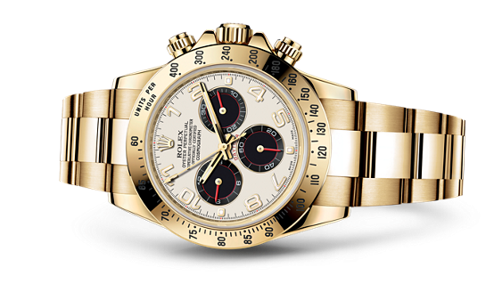 Rolex 116528-0038 : Cosmograph Daytona Yellow Gold / Panda Racing