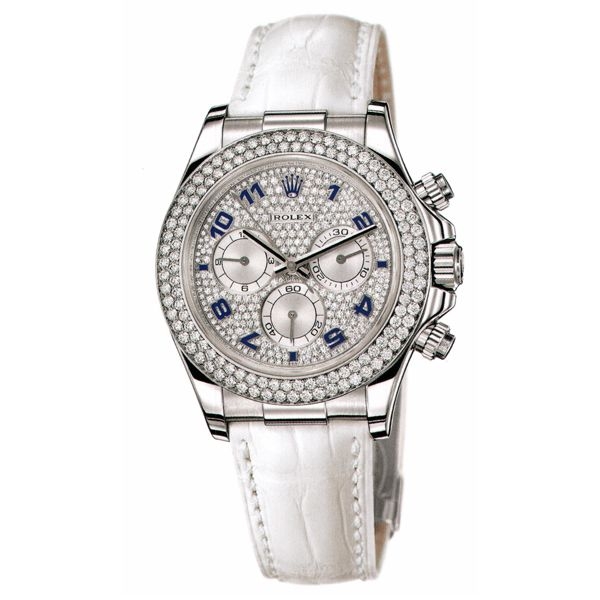 Rolex 116589rbr-0002 : Daytona White Gold Double Row Strap Paved
