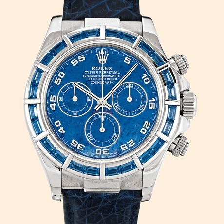 Rolex 116589saci-0002 : Daytona White Gold  Blue Sapphire Strap Sodalite
