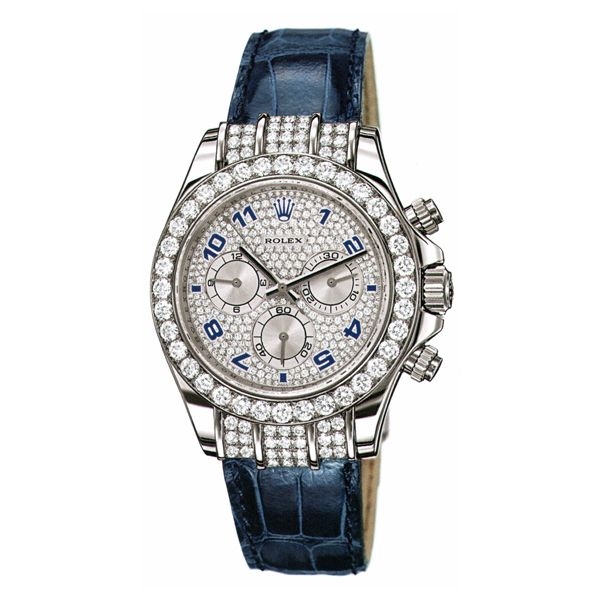 Rolex 116599tbr-0002 : Daytona White Gold Diamond Strap Round