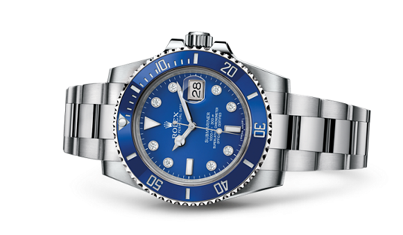 Rolex 116619lb-0002 : Submariner Date White Gold / Blue - Diamond