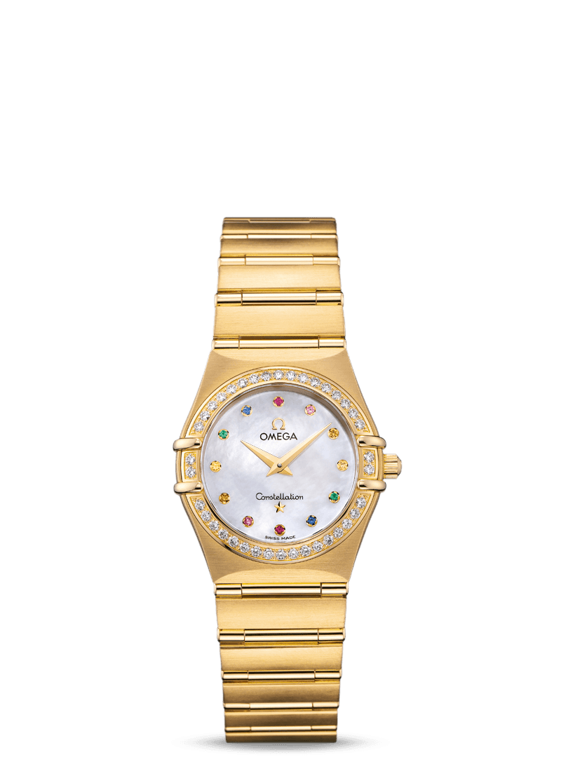 Omega 1177.79.00 : Constellation Quartz 25.5 '95 Yellow Gold / Diamond / MOP Iris