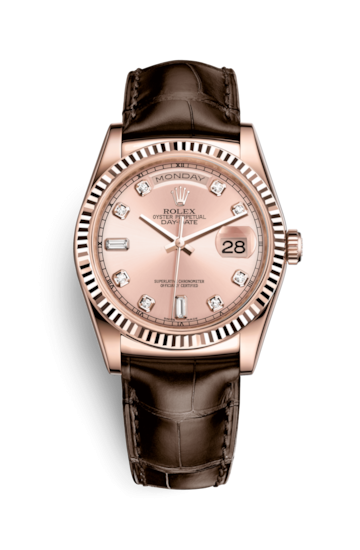 Rolex 118135-0062 : Day-Date 36 Everose / Strap / Pink Diamond