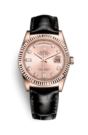Rolex 118135-0065 : Day-Date 36 Everose / Strap / Pink Diamond