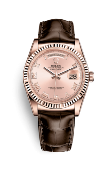 Rolex 118135-0067 : Day-Date 36 Everose / Strap / Pink Roman