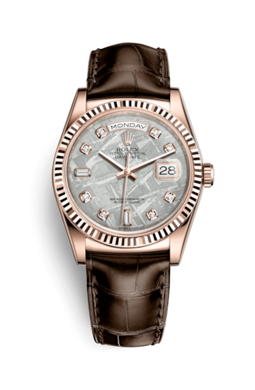Rolex 118135-0072 : Day-Date 36 Everose / Strap / Meteorite
