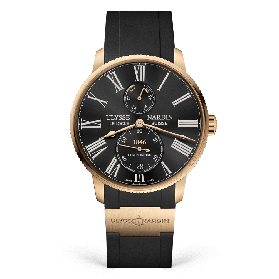Ulysse Nardin 1182-310-3/42 : Marine Torpilleur Rose Gold / Black / Rubber