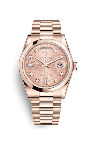 Rolex 118205f-0004 : Day-Date 36 Everose Domed / President / Pink Computer