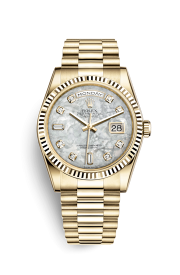 Rolex 118238-0115 : Day-Date 36 Yellow Gold Fluted / President / MOP