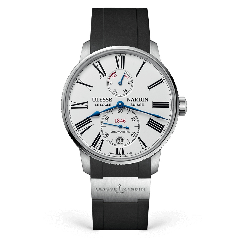 Ulysse Nardin 1183-310-3/40 : Marine Torpilleur Stainless Steel / White / Rubber