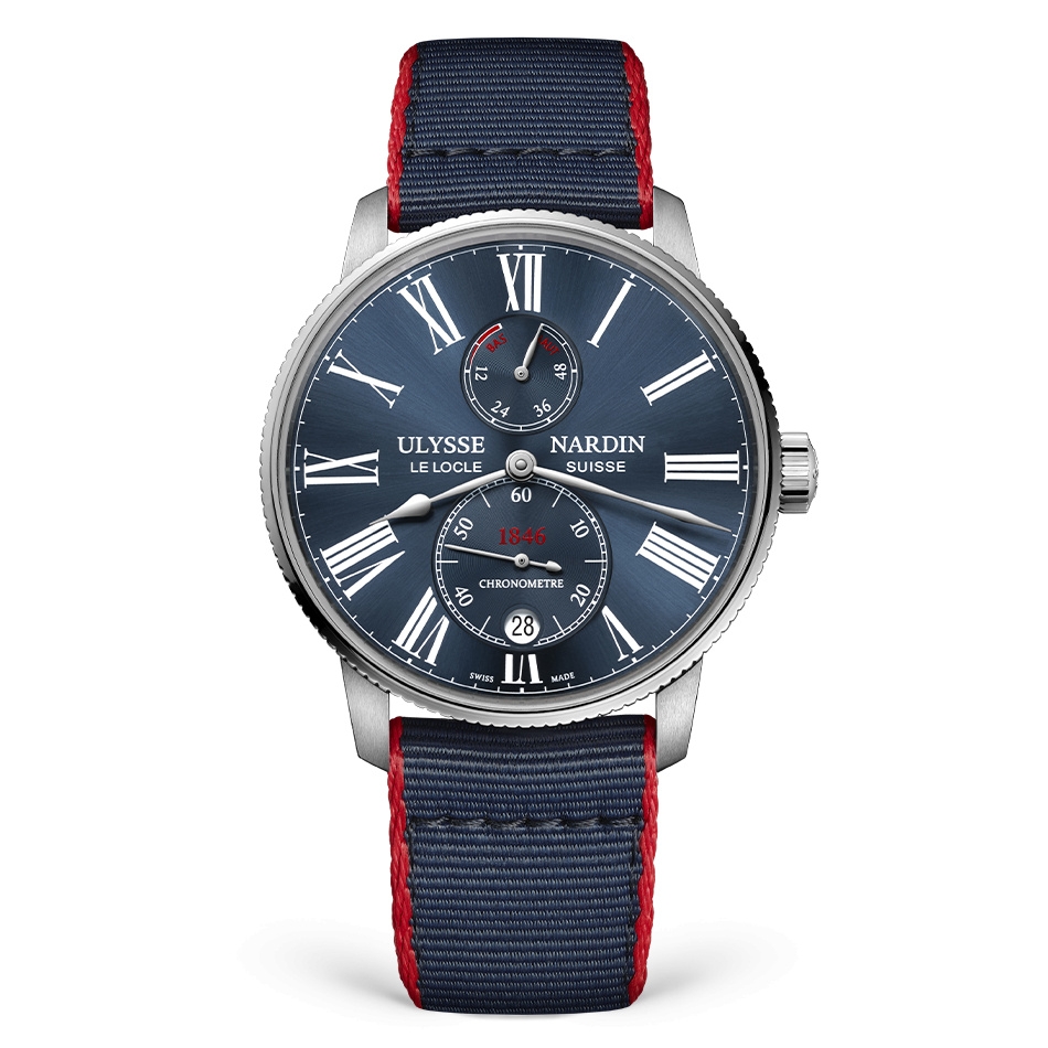 Ulysse Nardin 1183-310-3A/0A : Marine Torpilleur Stainless Steel / Blue / Fabric