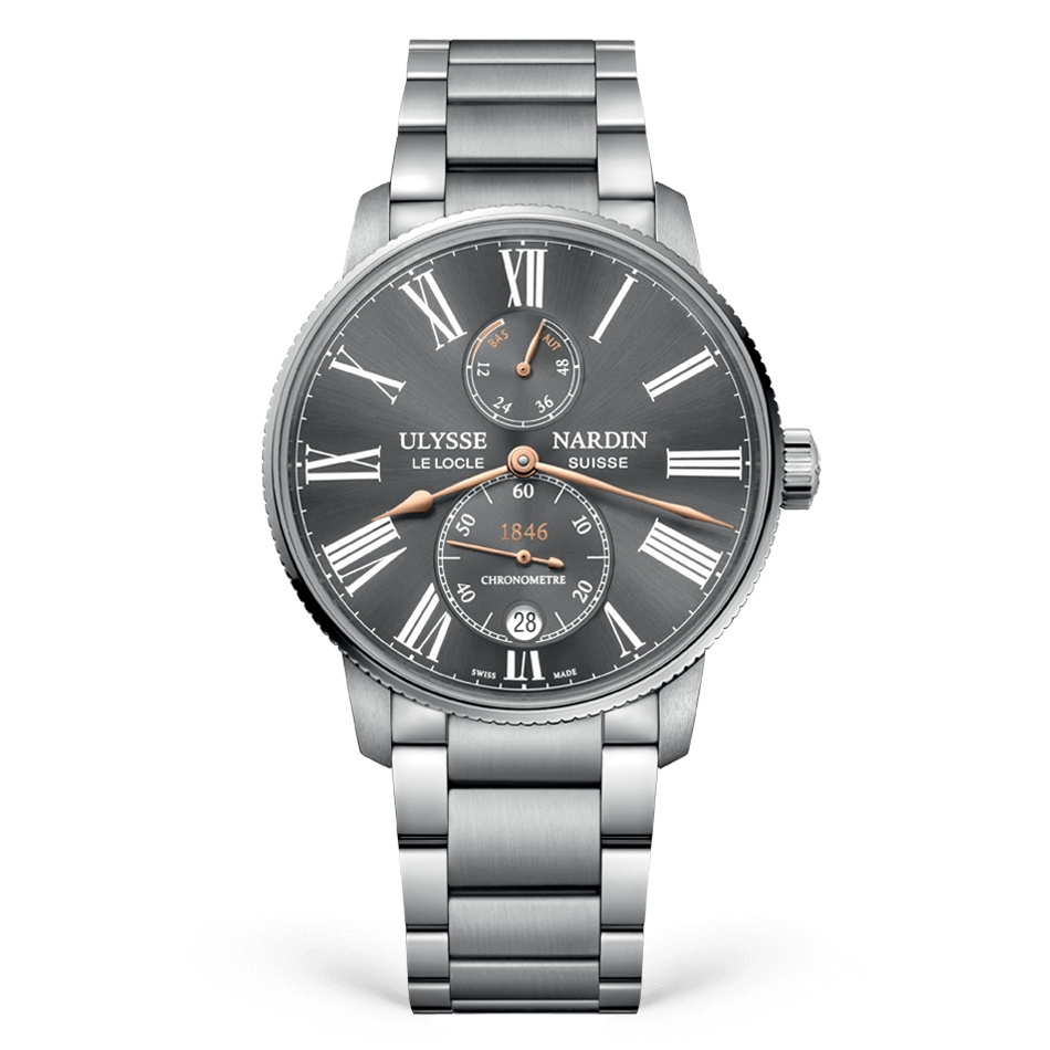 Ulysse Nardin 1183-310-7M/42-BQ : Marine Torpilleur Stainless Steel / Grey / Bracelet