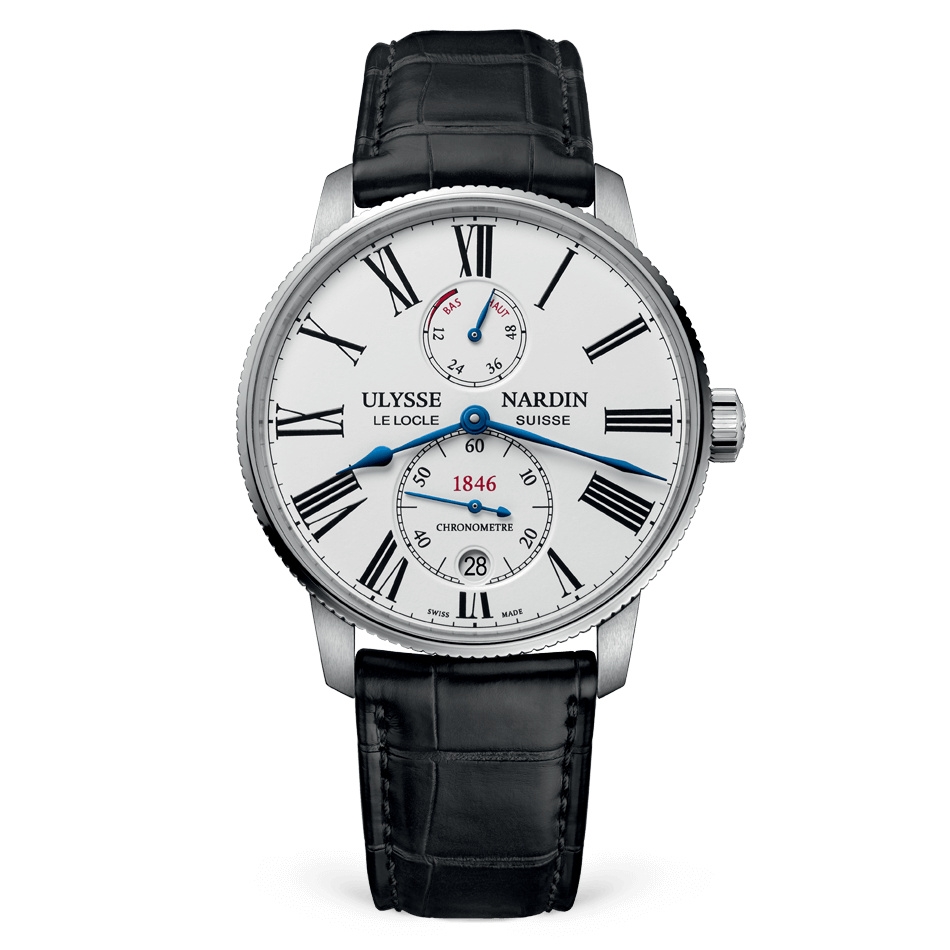Ulysse Nardin 1183-310/40 : Marine Torpilleur Stainless Steel / White / Alligator