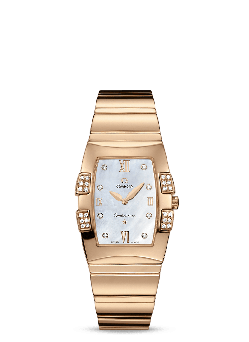 Omega 1186.75.00 : Constellation Quadrella Quartz 25 Red Gold / MOP