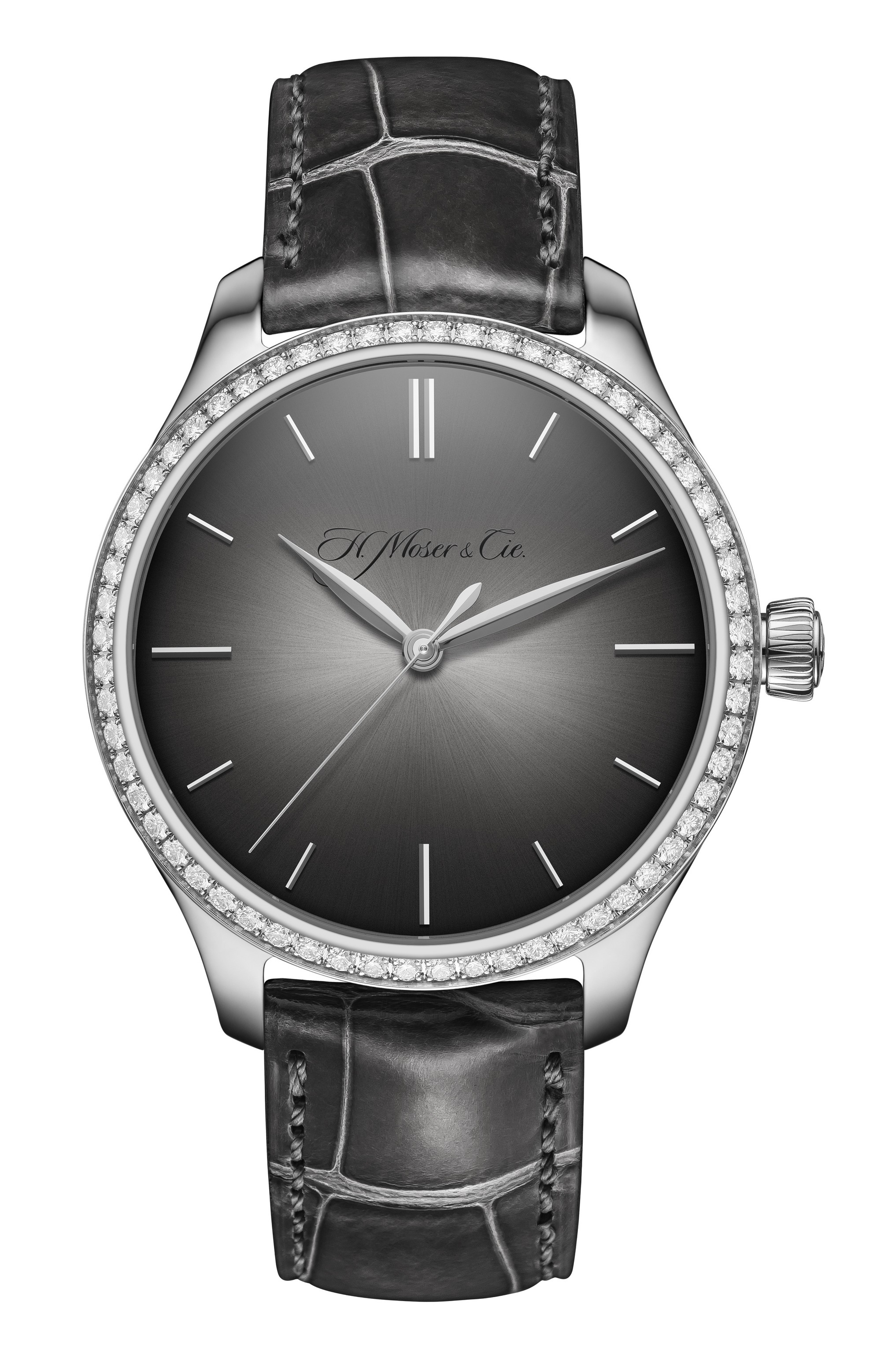 H. Moser & Cie 1200-1204 : Endeavour Centre Seconds Stainless Steel / Diamond / Bucherer Blue Edition