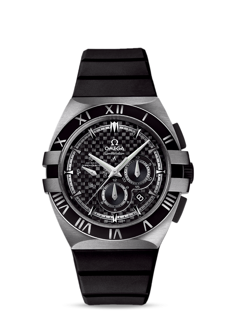 Omega 121.92.41.50.01.001 : Constellation Co-Axial 41 Chronograph Double Eagle Titanium / Carbon / Rubber