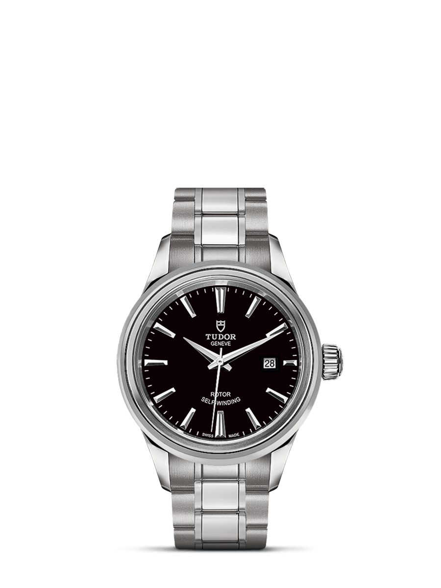 Tudor 12100-0002 : Style 28 Stainless Steel / Black / Bracelet