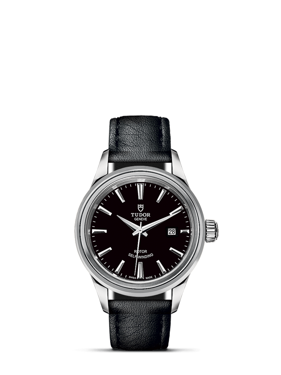 Tudor 12100-0006 : Style 28 Stainless Steel / Black / Strap