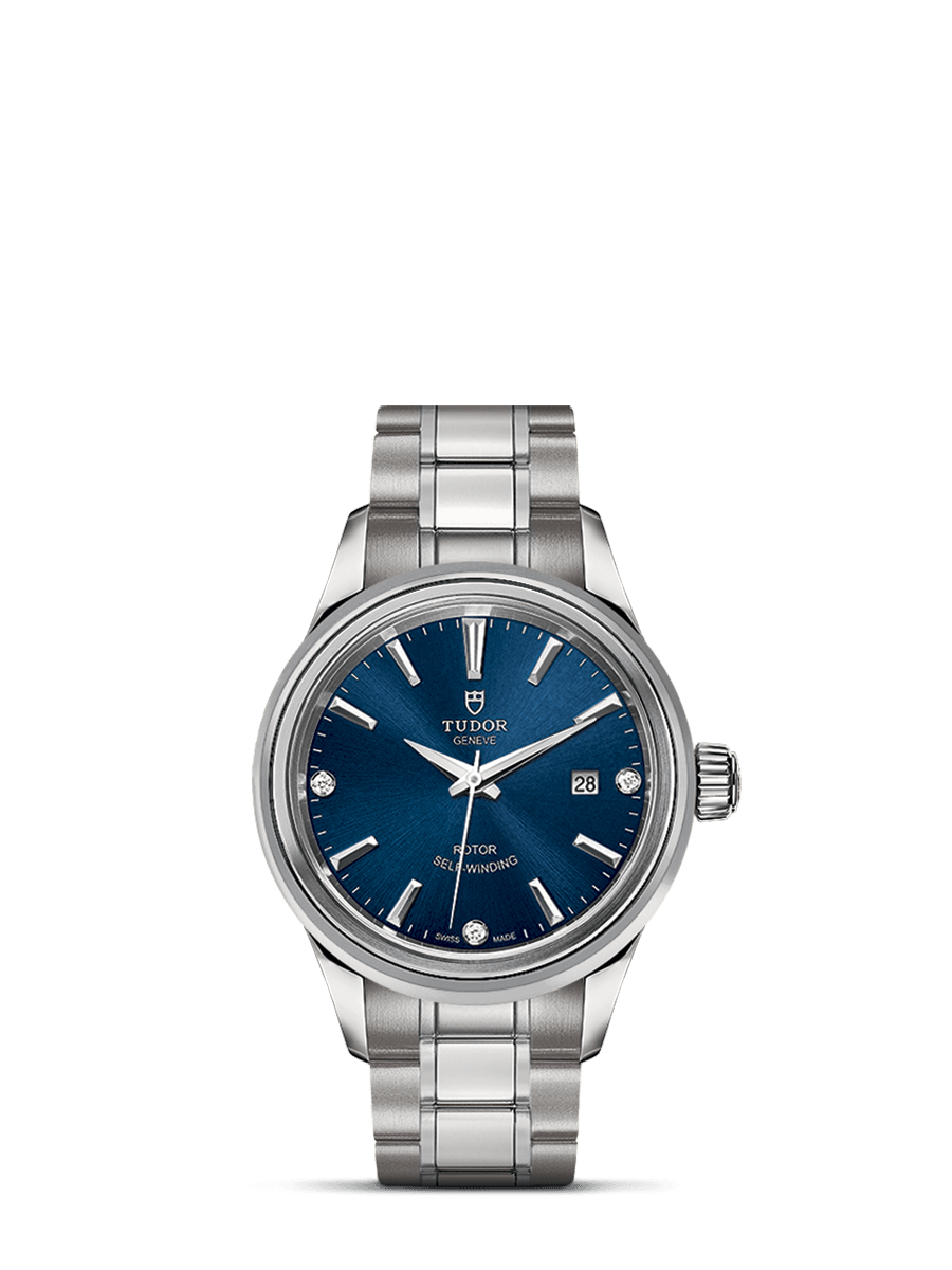 Tudor 12100-0013 : Style 28 Stainless Steel / Blue-Diamond / Bracelet