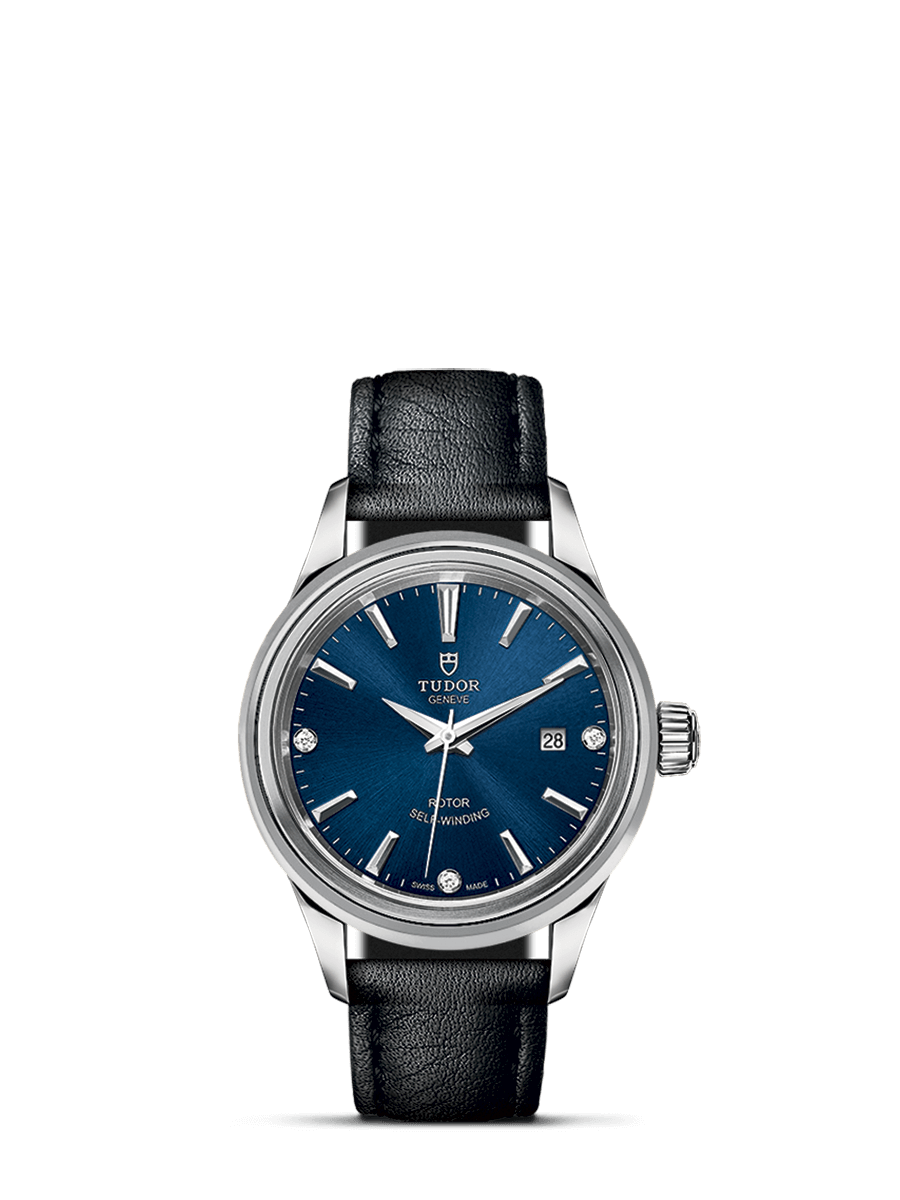Tudor 12100-0014 : Style 28 Stainless Steel / Blue-Diamond / Strap